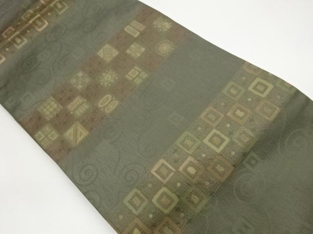 JAPANESE NAGOYA OBI / WOVEN GEOMETRIC